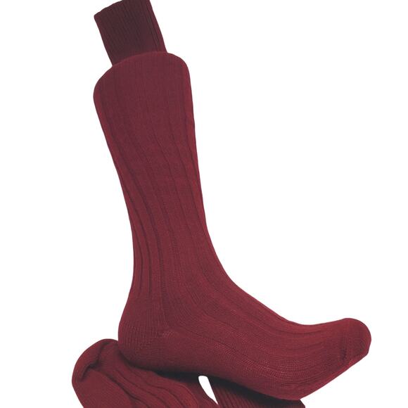 NEW Garnet Hill 82% Cashmere Knee High Socks Size 9-11 Warm Cozy Port Holiday - Picture 4 of 5